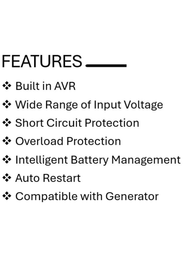 Mercury Elite 1200 Pro UPS, 1200VA/720W, Offline, 4 Universal Sockets, 2 Batteries - Image 4